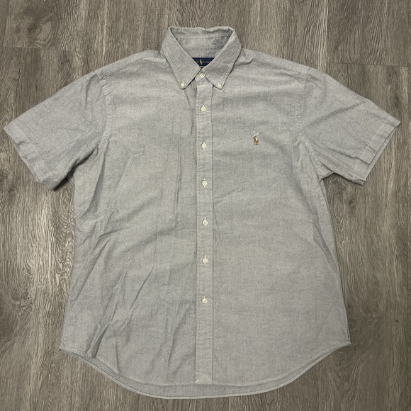 Polo Ralph Lauren Other - Polo Ralph Lauren Shirt Mens Large Gray Oxford Short Sleeve Button Down Pony